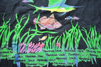 Vintage 1990s Fishes Ocean Theme Wrap Around Graphic T-Shirt
