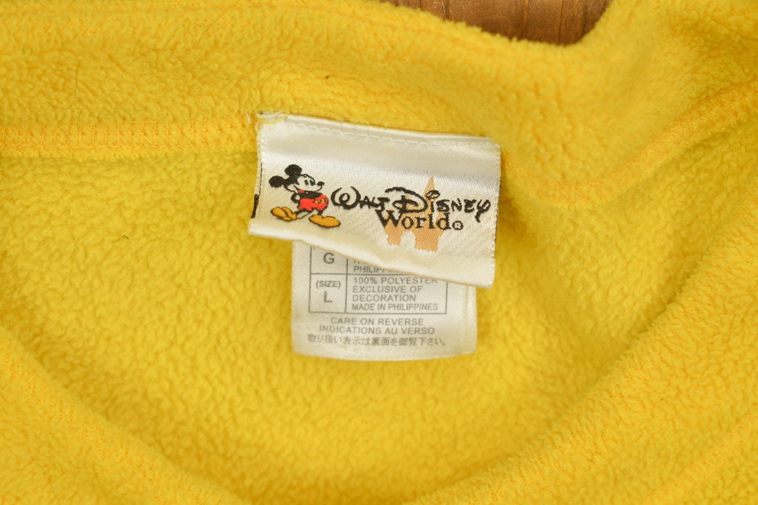 Vintage 1990s Walt Disney World Embroidered Fleece Crewneck