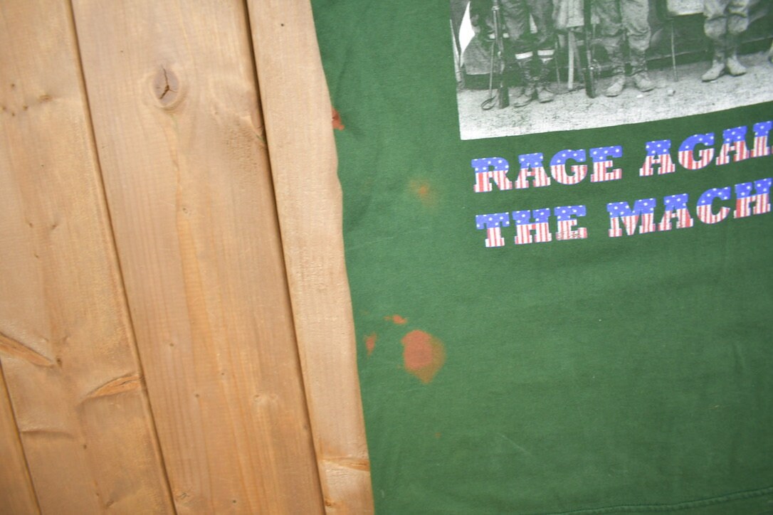 Vintage 1990s Rage Against The Machine We Support Our Troops Band T-Shirt