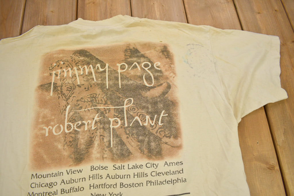Vintage 1995 Jimmy Page Robert Plant No Quarter Tour Band T-shirt