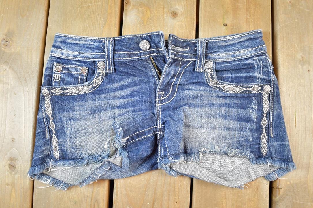 Vintage Y2K Miss Me Denim Jean Shorts Size 28 x 1