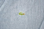 Vintage 1970s Izod Lacoste Heater Grey Knit Perfect Mild Distress Cardigan Sweater Made In USA