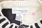 Vintage 1980s Knitted Heart Graphic Cardigan Sweater