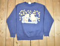 Vintage 1990s Cute Teddy Bear Theme Crewneck Sweater Made In USA