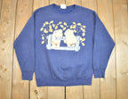 Vintage 1990s Cute Teddy Bear Theme Crewneck Sweater Made In USA
