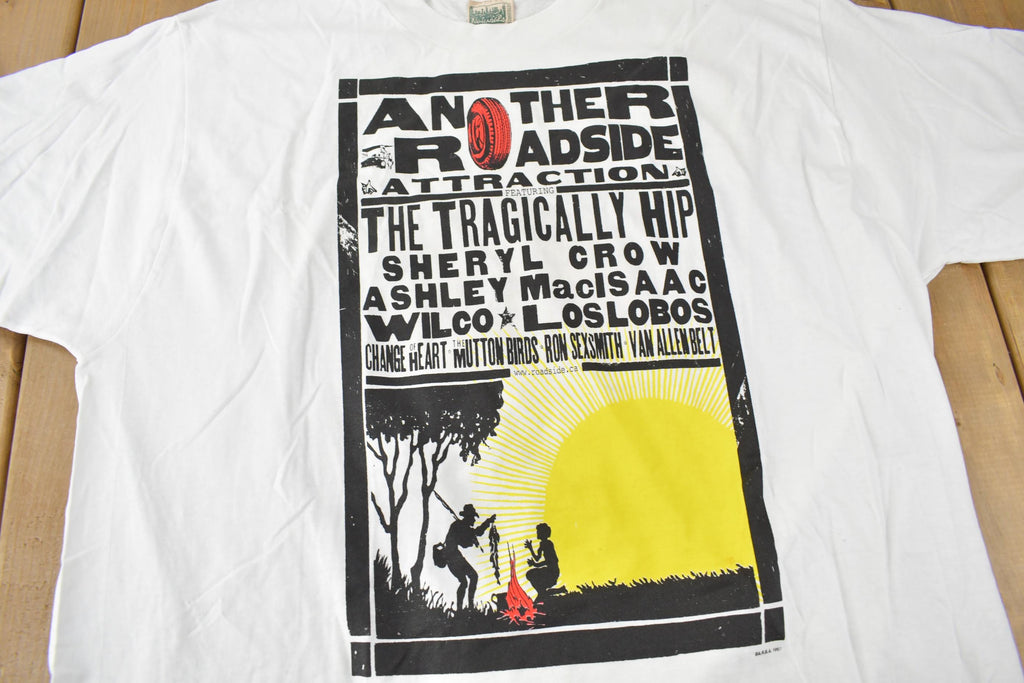 Vintage 1997 Deadstock The Tragically Hip Another Roadside Attraction Graphic Single Stitch Band Tee Made in Canada