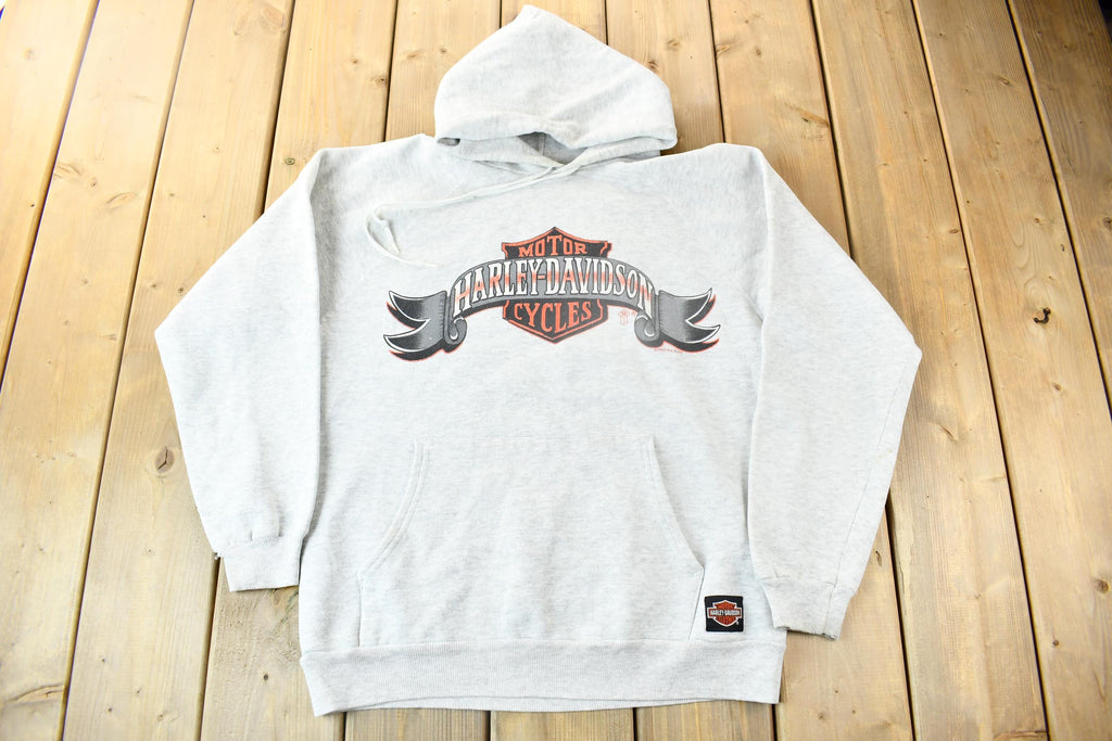 Vintage 1990 Harley Davidson South Miami Graphic Hoodie
