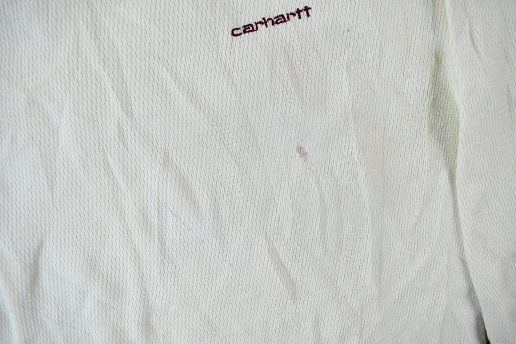 Vintage 1990s Distressed Carhartt Long Sleeve Thermal Shirt  90s  Vintage Streetwear  Paint Splatter Carhartt  Workwear  Made In USA
