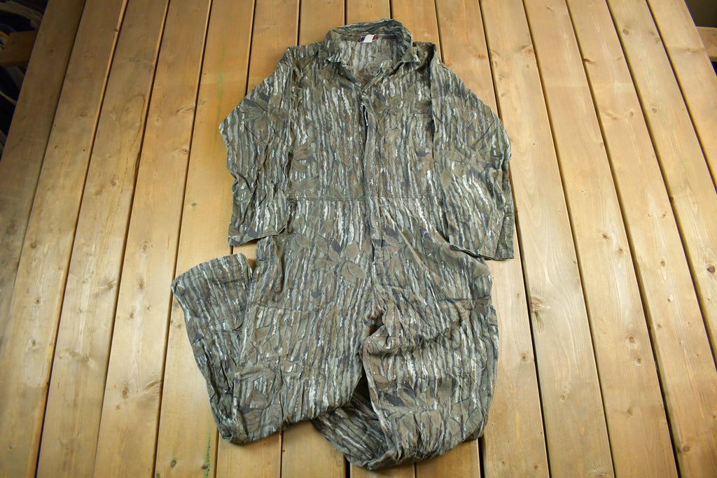 Vintage 1980s Sports Afield Camo Coveralls Men's XL 43 x 30