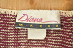 Vintage 1990s Diana Macro Knitted Sweater Vest  Vintage 90s Vest  Pattern Sweater  Knit Vest  Abstract Pattern  Embroidered