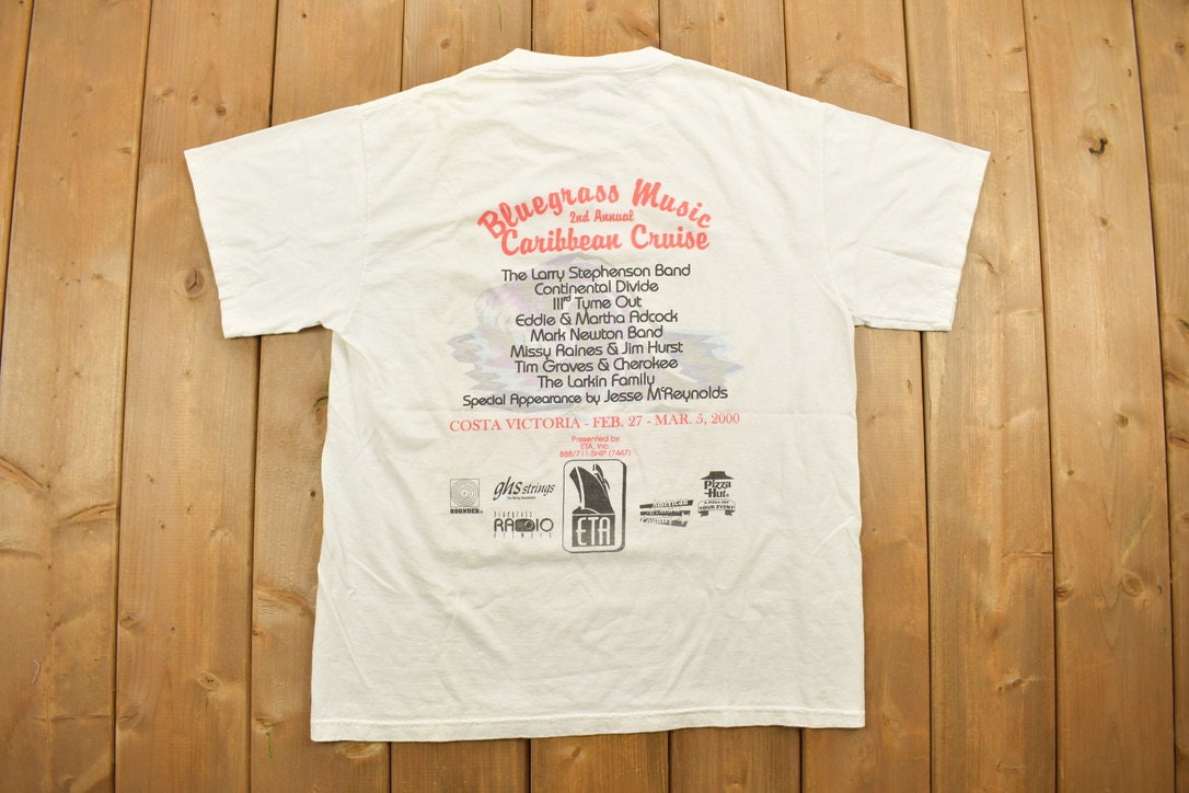 Vintage 2000 Blue Grass Costa Victoria Souvenir T Shirt