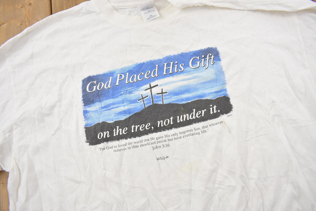 Vintage 2003 Jesus Theme Christian Graphic Religious T-Shirt Jesus Tee