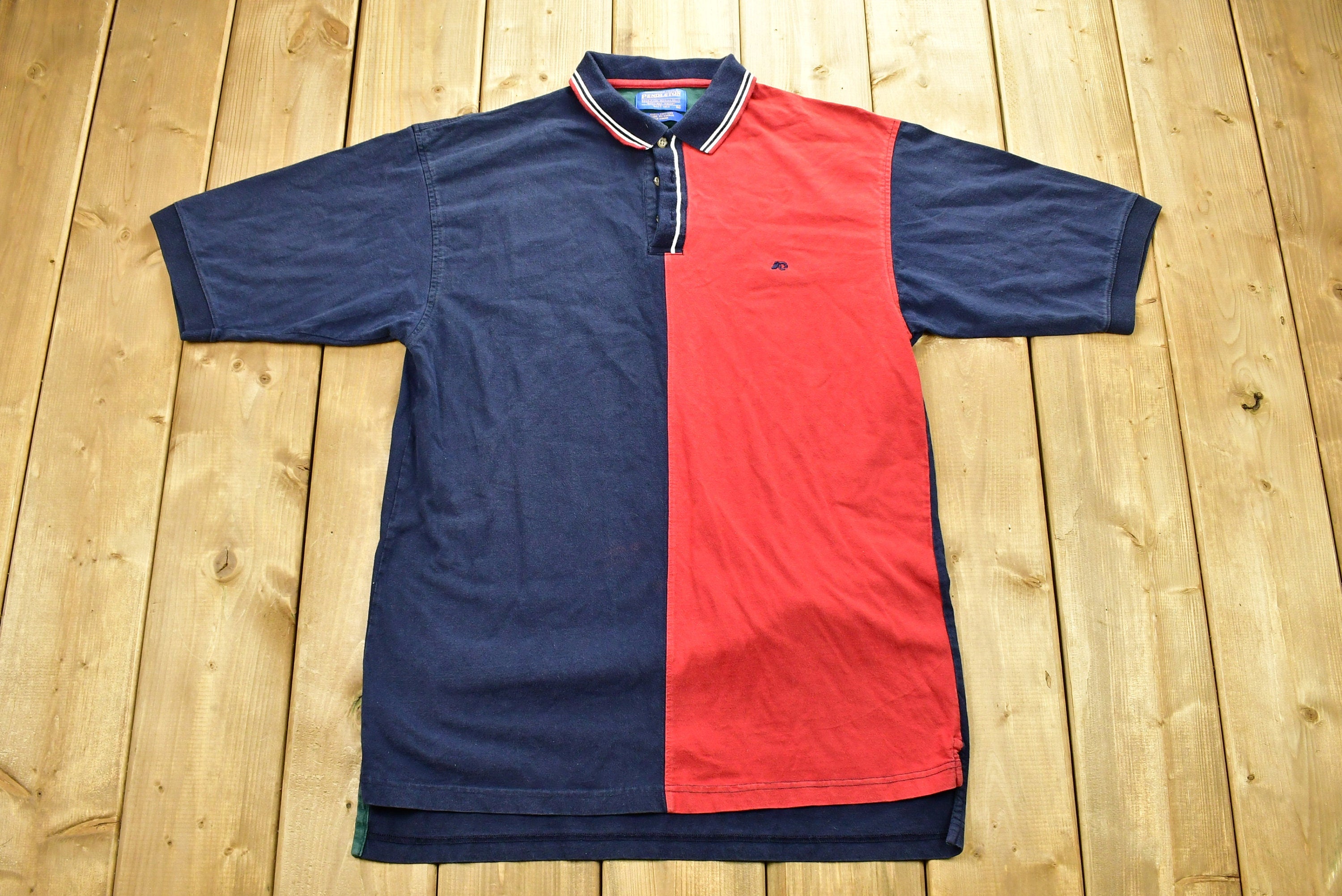 Vintage Pendleton Color Block Button Up Polo Shirt