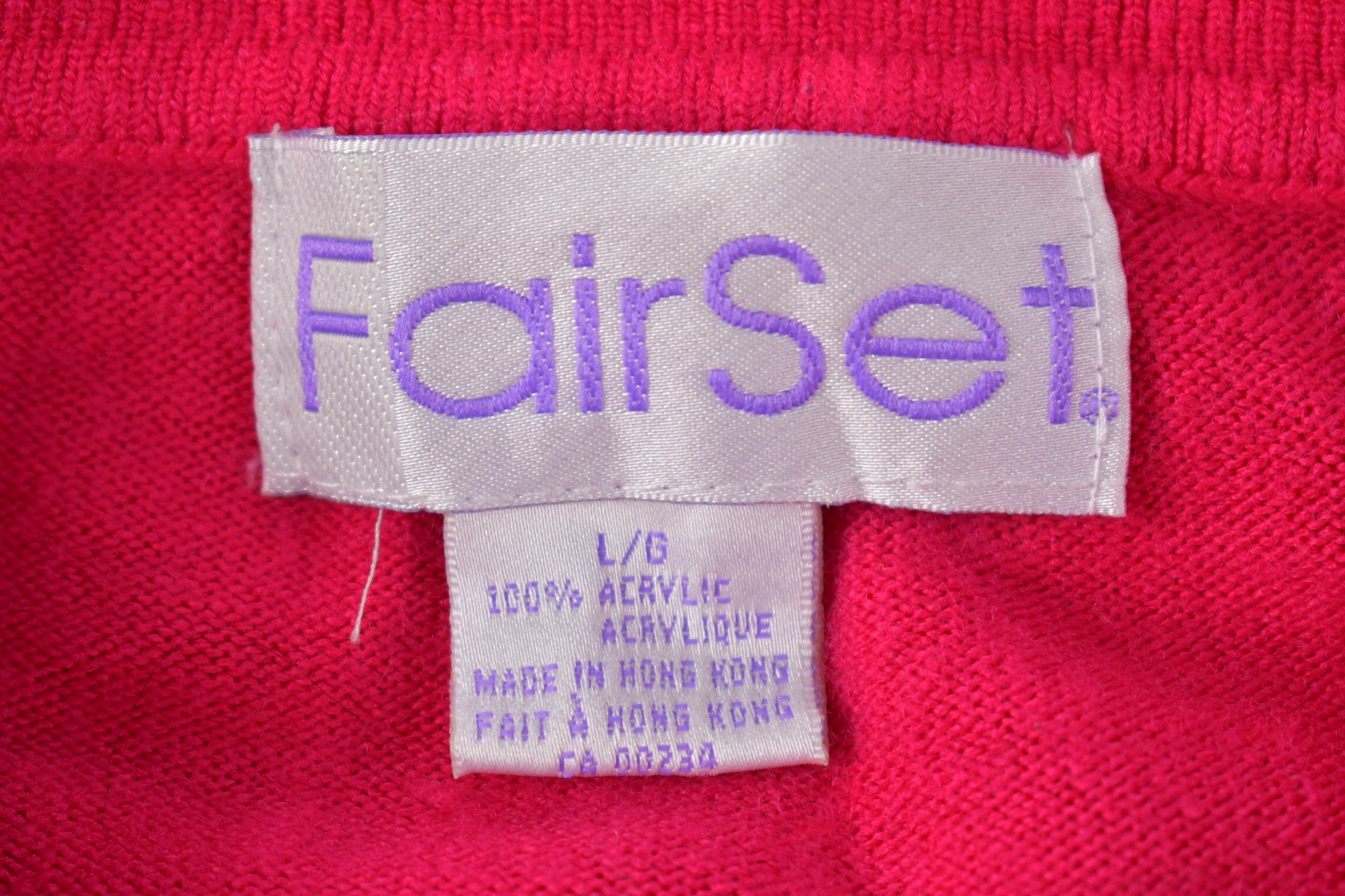 Vintage 1990s Fair Set Florence Knit Polo Sweater