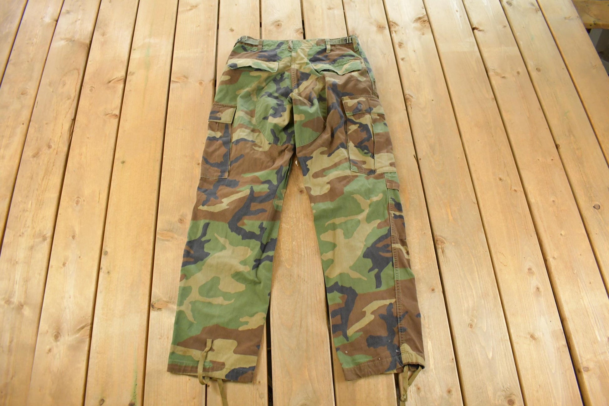 Vintage 2000s Army Military Woodland Camo Cargo Pants Men's Small