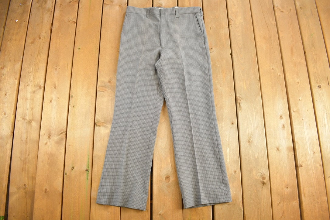 Vintage 1980s Striped Pattern Trousers Size 33 x 29.5