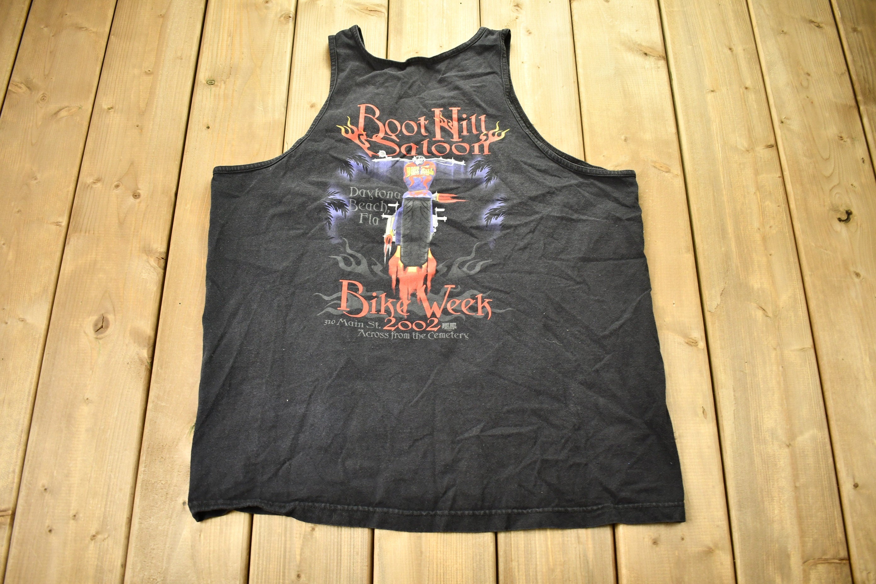 Vintage 2002 Boot Hill Saloon Daytona Beach Florida Tank Top Shirt
