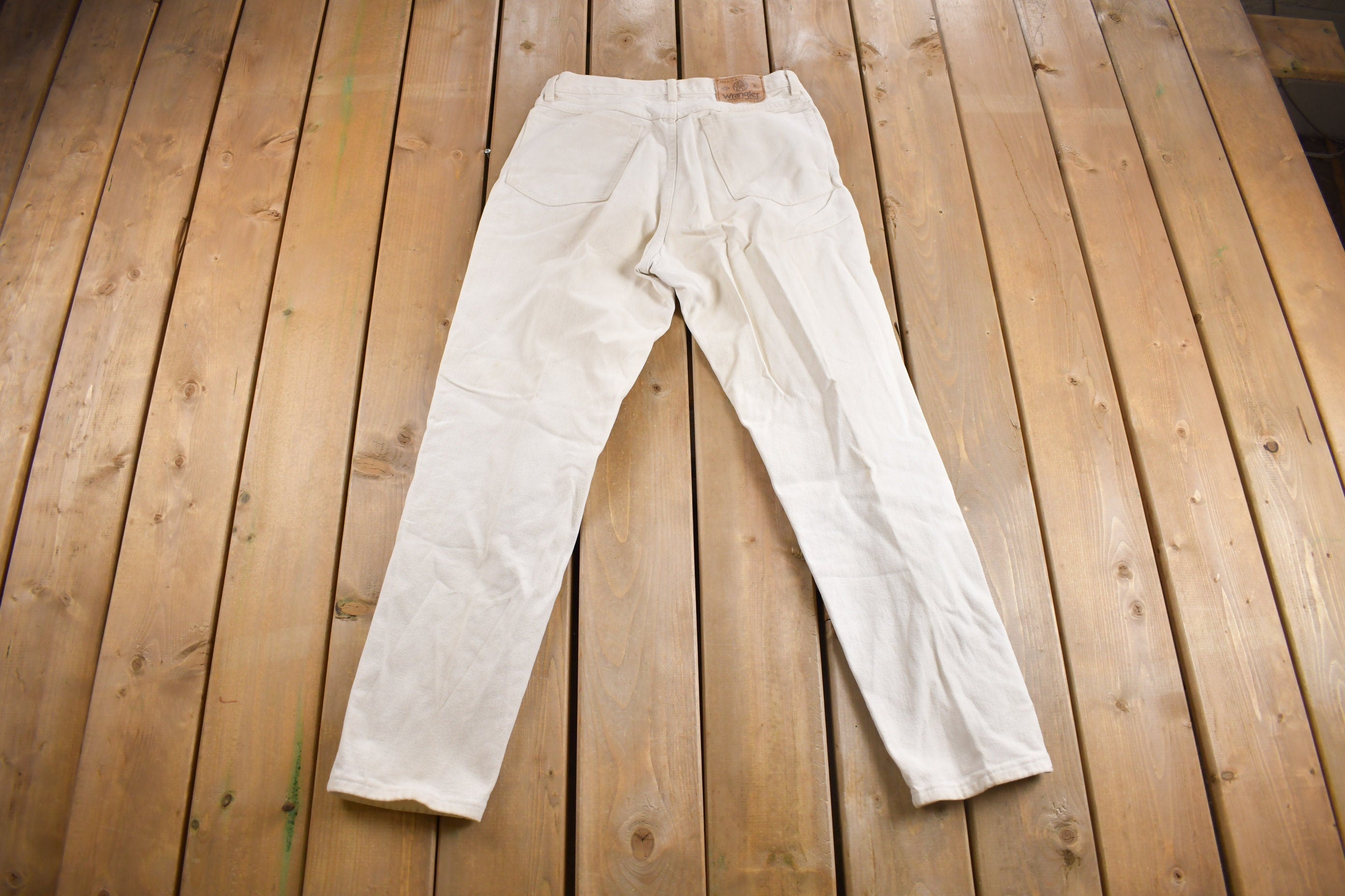 Vintage 1980s Wrangler White Jeans Size 32 x 32