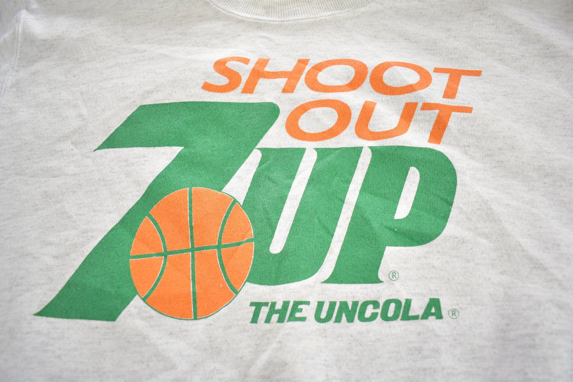 Vintage 1990s 7up Shoot Out Champion Crewneck Sweatshirt Made In USA