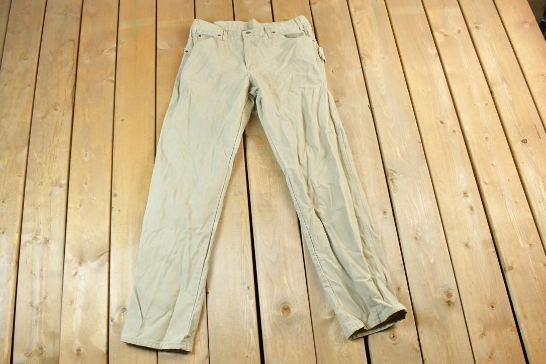 Vintage 1990's Dickies Tan Jeans Size 34x34  Made in USA  American Vintage  Workwear  Streetwear  Vintage Pants