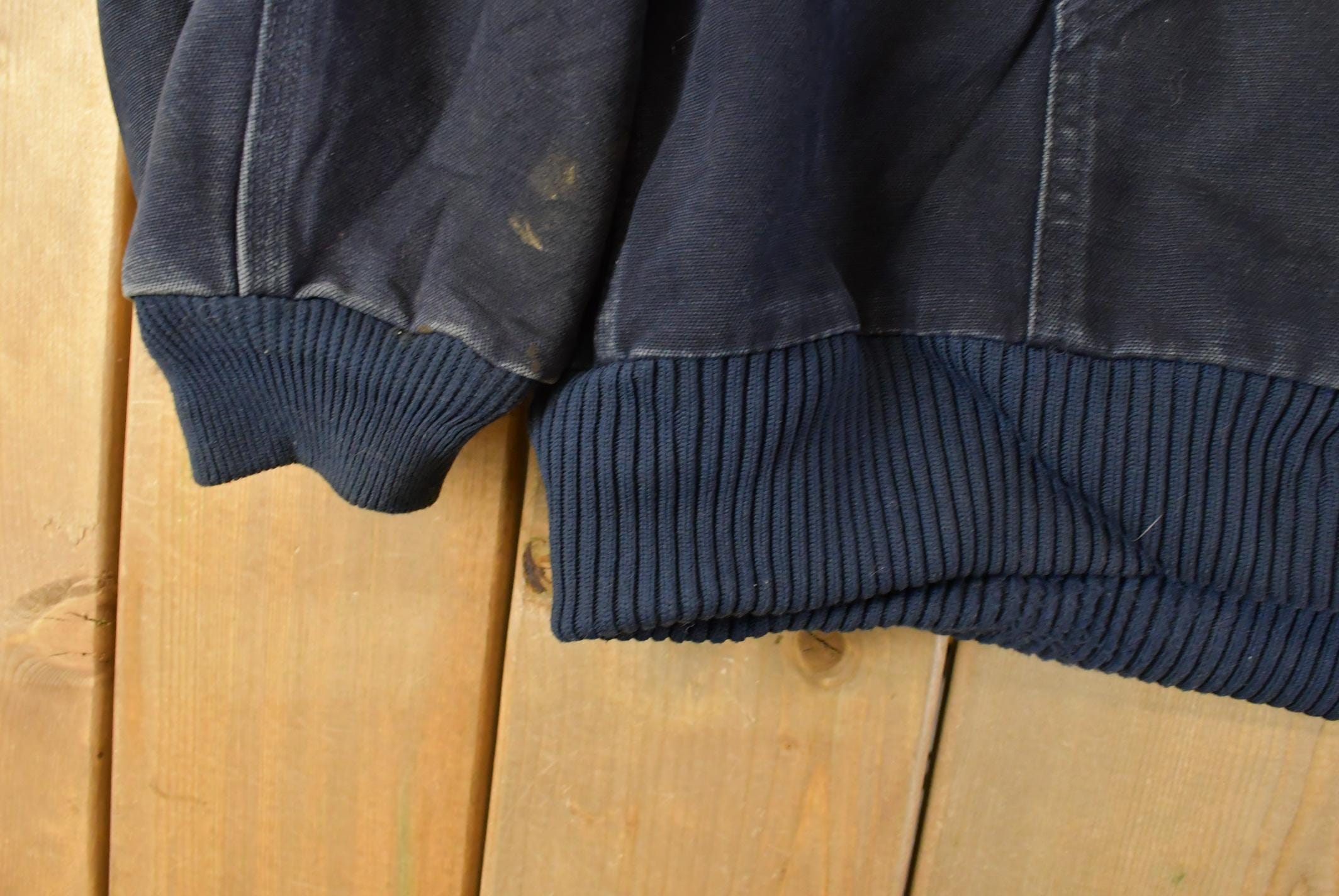 Vintage 1990s Carhartt Distressed Canvas Hooded Jacket Men's 2XL