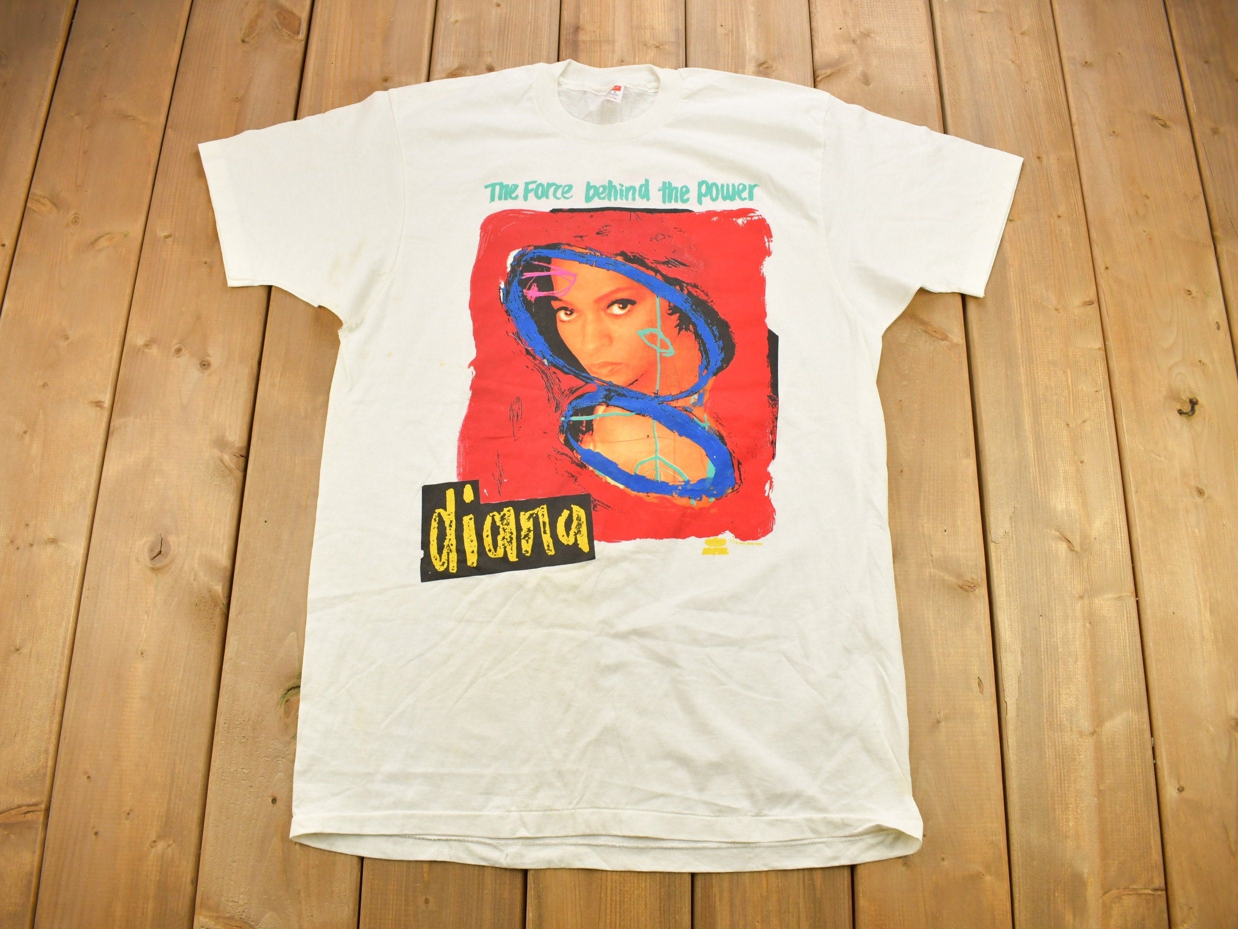 Vintage 1991 Diana Ross The Force Behind the Power Band T-shirt