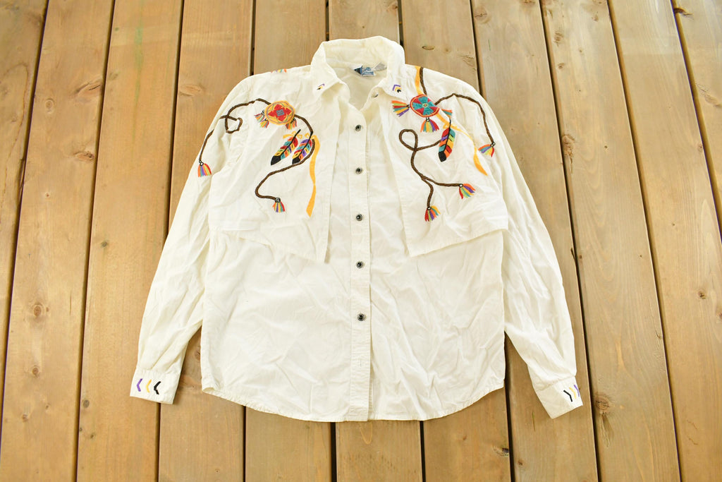 Vintage 1980s Blue Canyon Western Wear Rancher Button Up Shirt Women's Small
