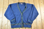Vintage 90s Cricket Lane Cable Knit Cardigan - Mens L