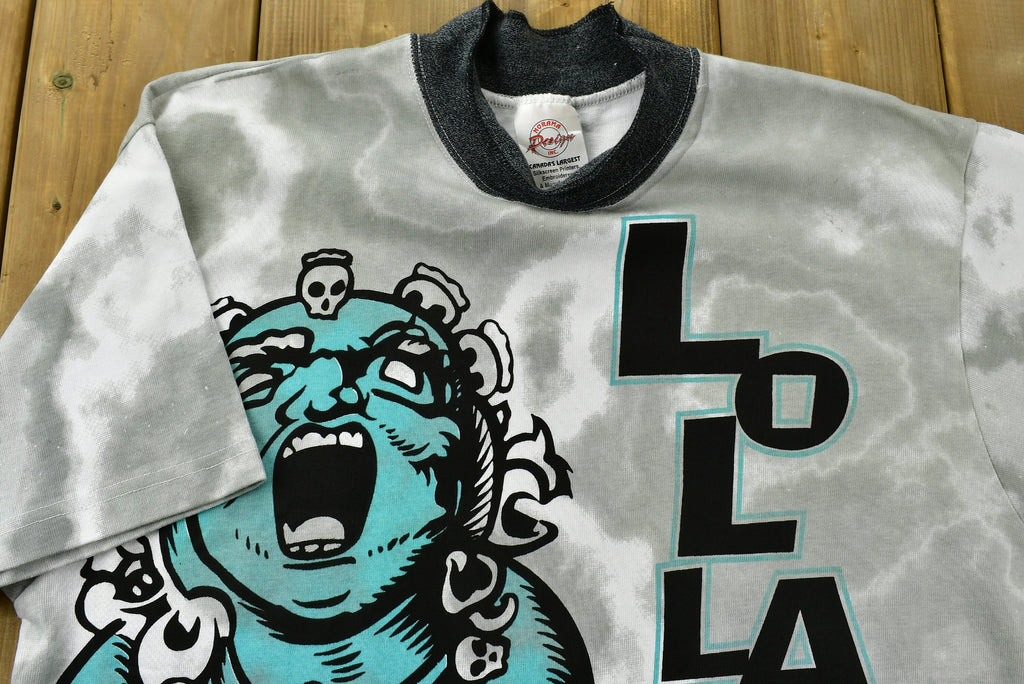 Vintage Deadstock 1995 Lollapalooza Buddha Mock Neck Tour T-Shirt