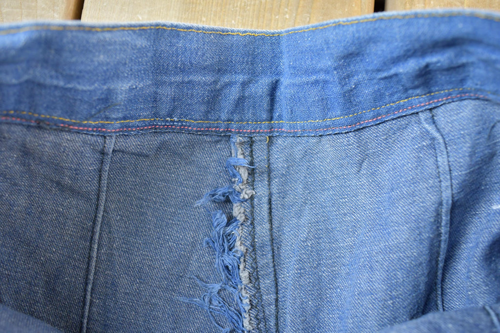 Vintage 1960s Bell Bottom Denim Jeans Size Made In USA Size 26 x 28