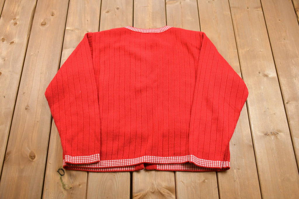 Vintage Knitted Button Up Sweater