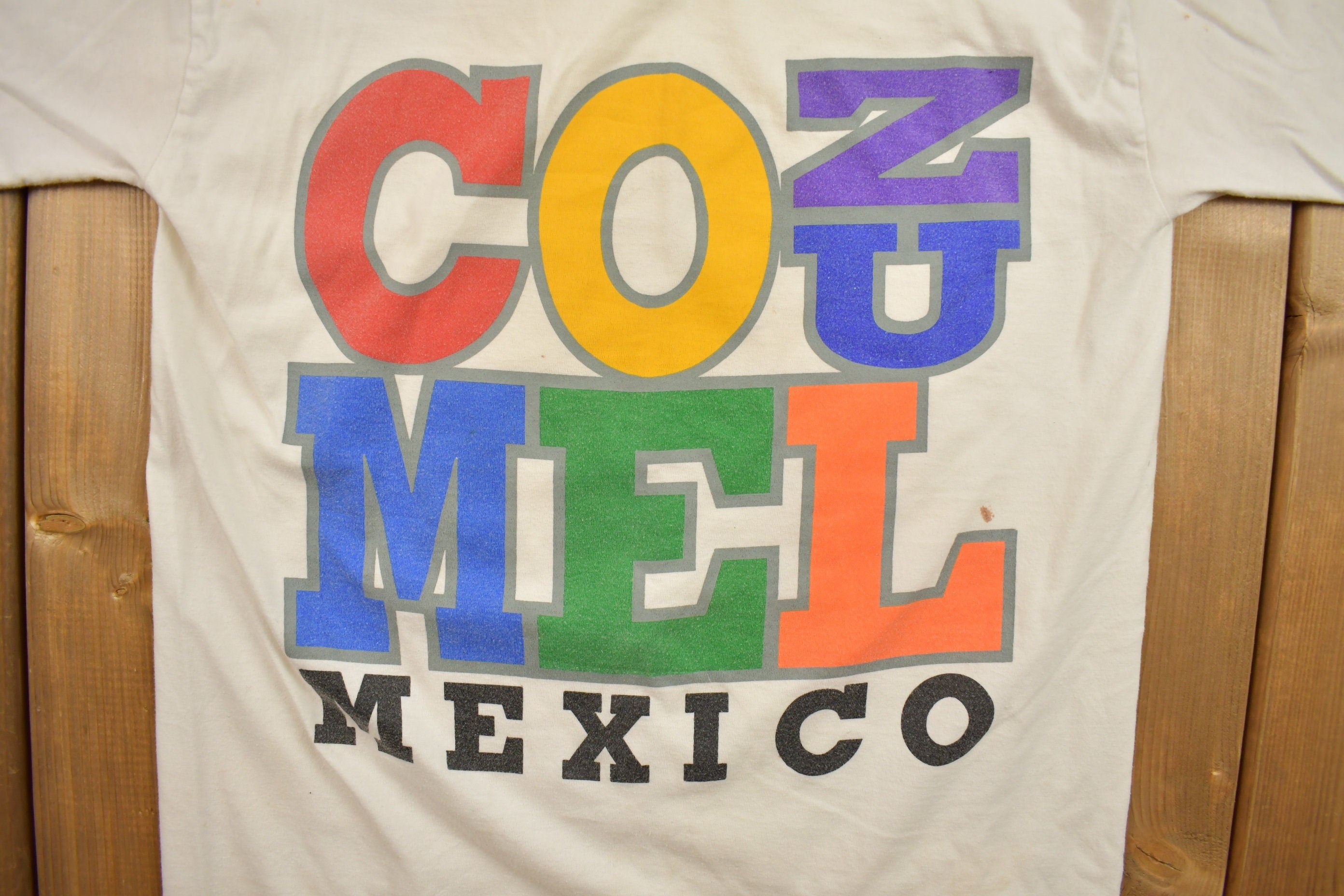Vintage 1990s Mexico Cozumel Travel T-Shirt