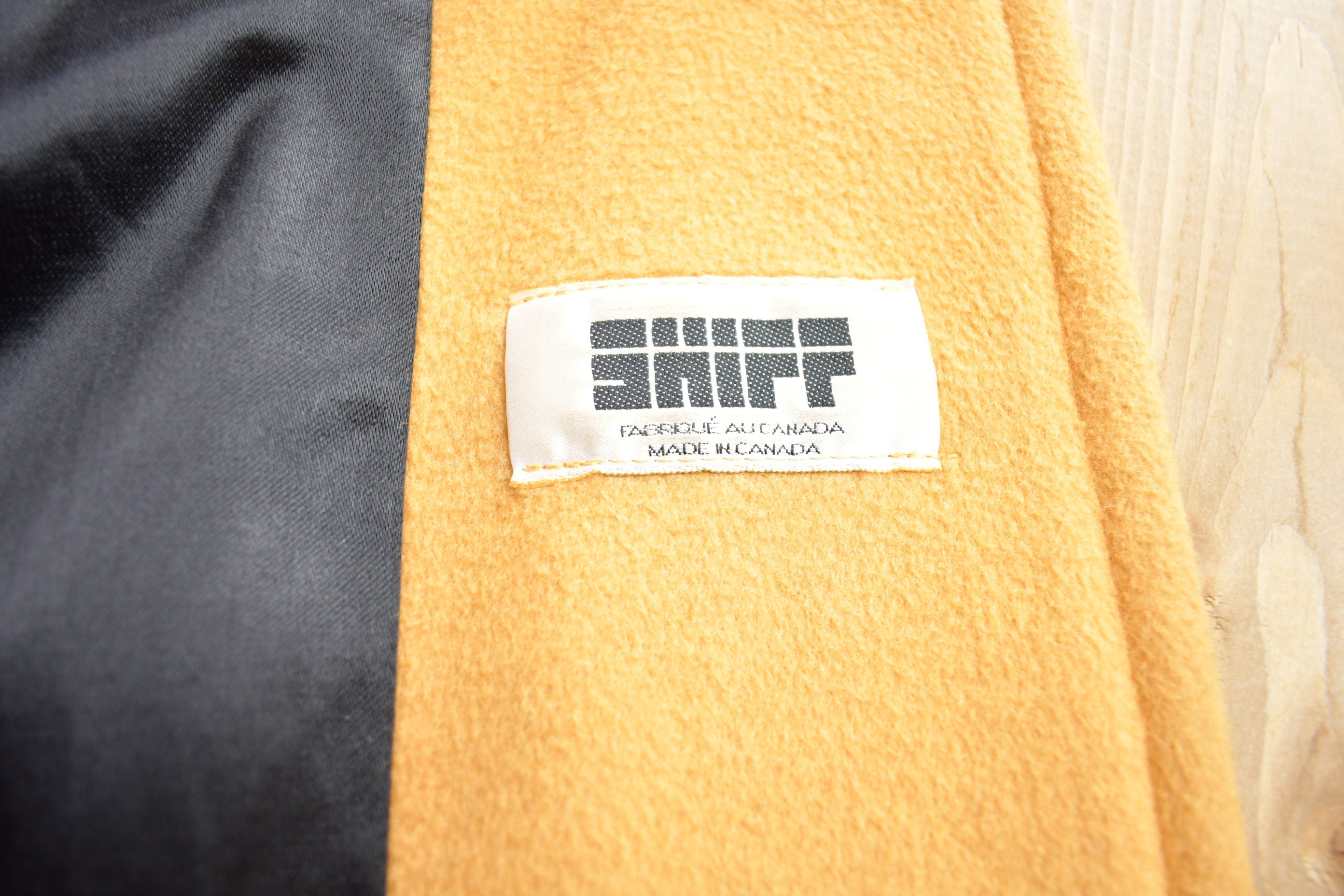 Vintage 1980s Shiff Wool Button Up Long Jacket Made In Canada