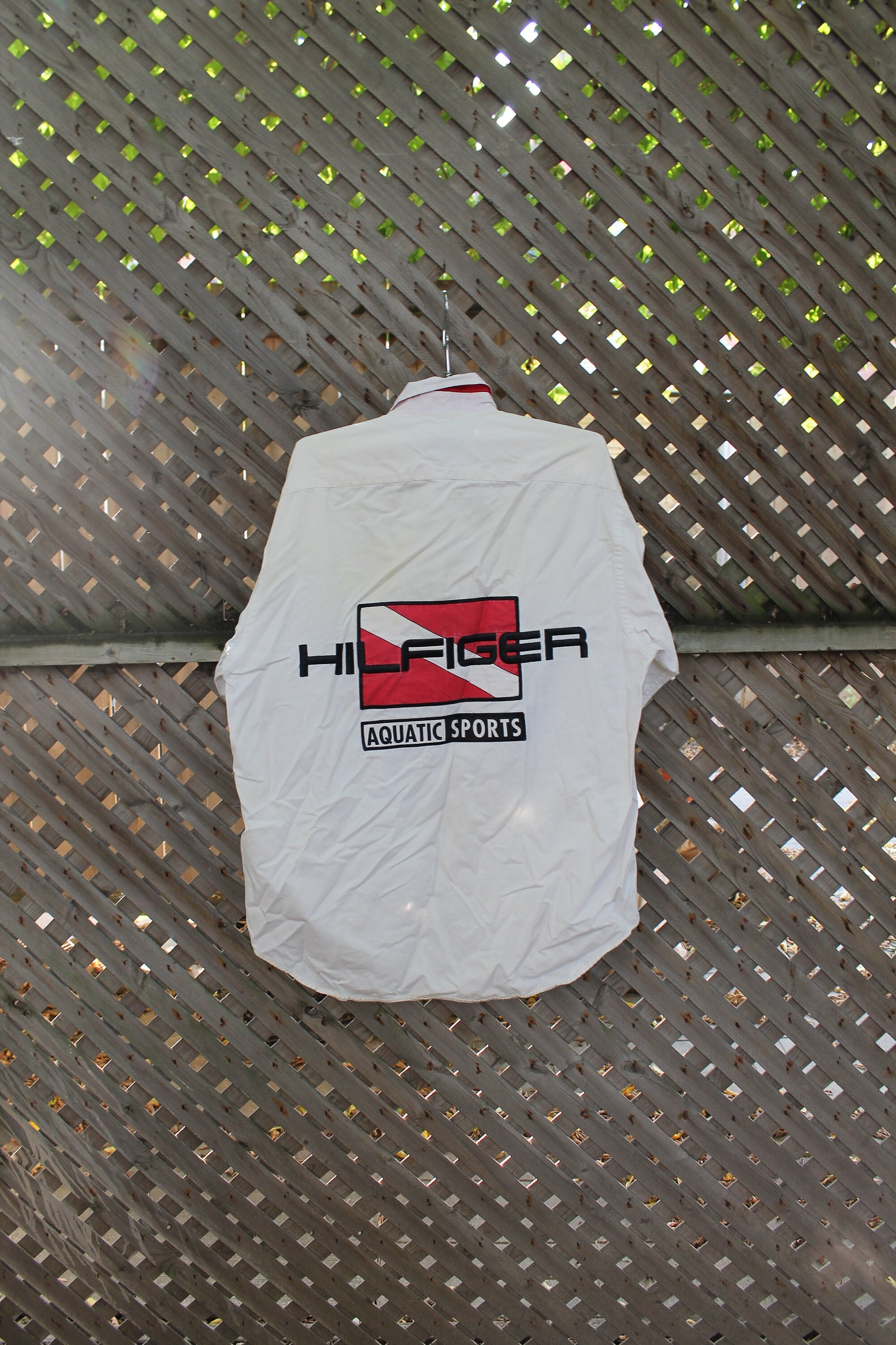 Vintage 1990s Tommy Hilfiger Aquatic Sports Button Up Shirt Aquatic Sports Sailing Gear