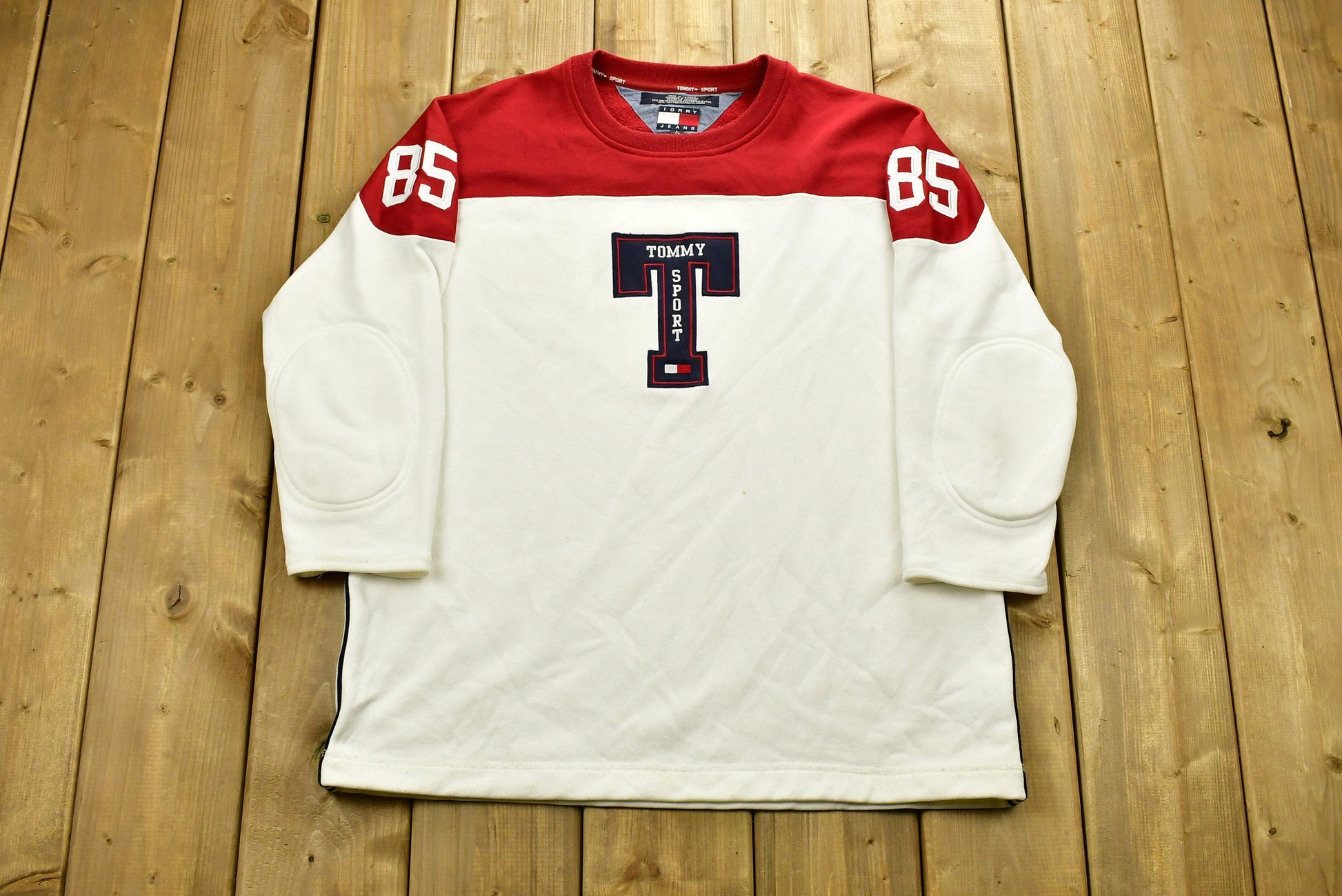 Vintage 1990s Tommy Hilfiger Sport Embroidered Crewneck Sweatshirt Sportswear