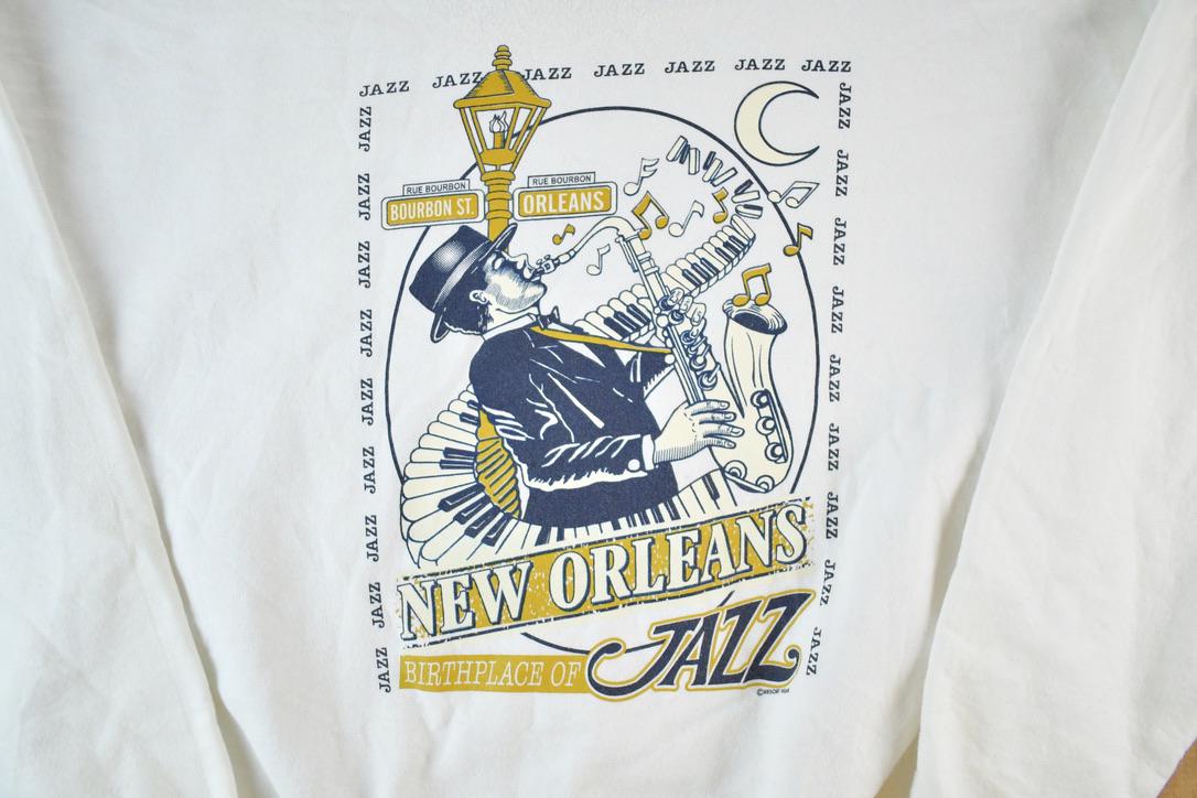 Vintage 1990s New Orleans Jazz Souvenir Crewneck Sweatshirt Made In USA