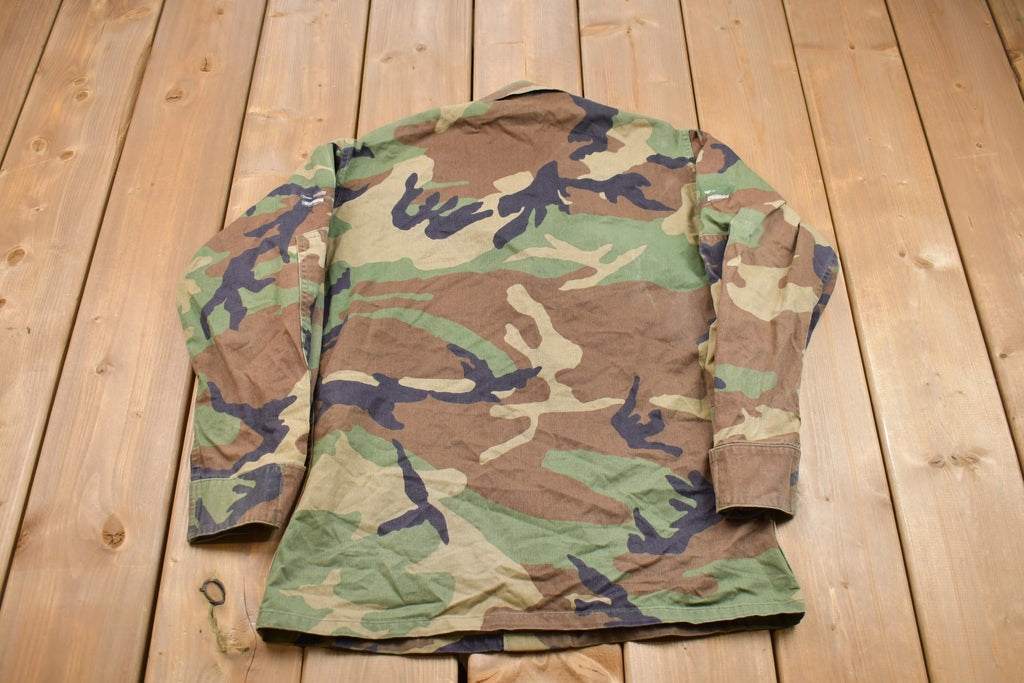 2001 Vintage Military Camo Button Up Jacket