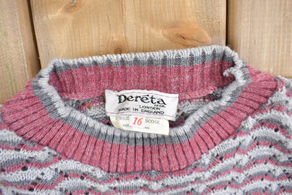 Vintage 1980s Dereta Women's Knit Crewneck Sweater