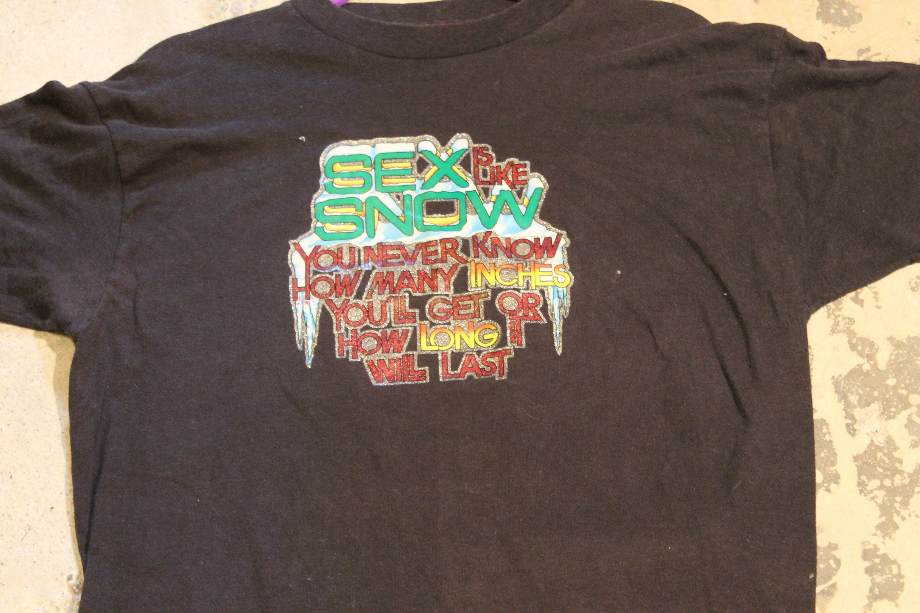 Vintage 1979 Sex Is Like Snow Graphic T Shirt