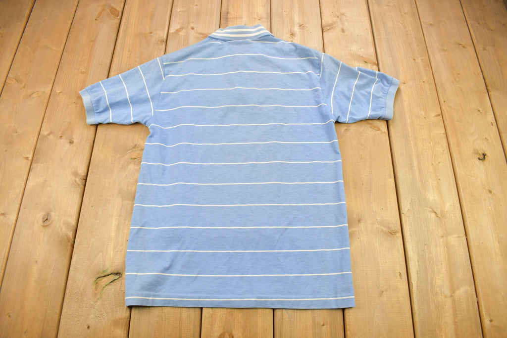 Vintage 1980s Par Four Sportswear Striped Collared Polo Shirt