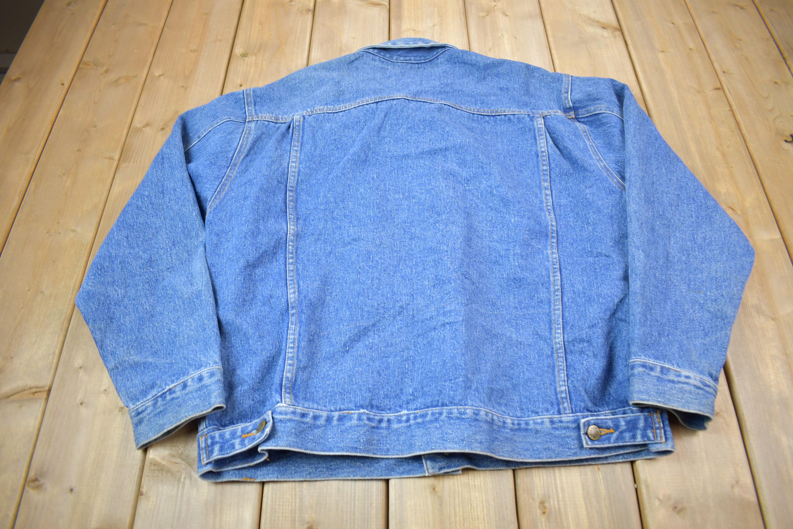 Vintage 1990s Denver Hayes Button Down Jean Jacket Size Large
