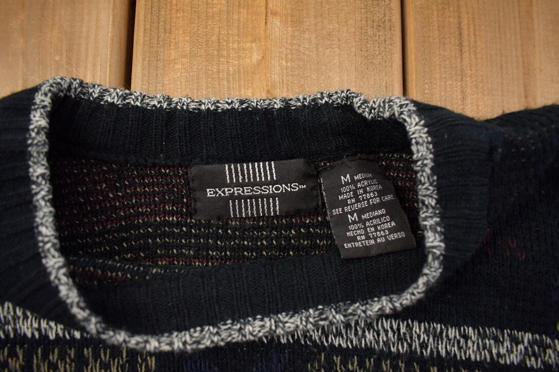 Vintage 1990s Expressions Knitted Crewneck Sweater