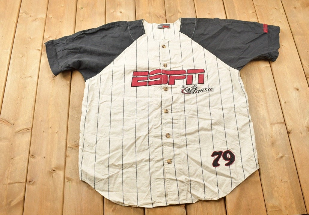 Vintage 1990s ESPN Classic Pinstriped Baseball Jersey