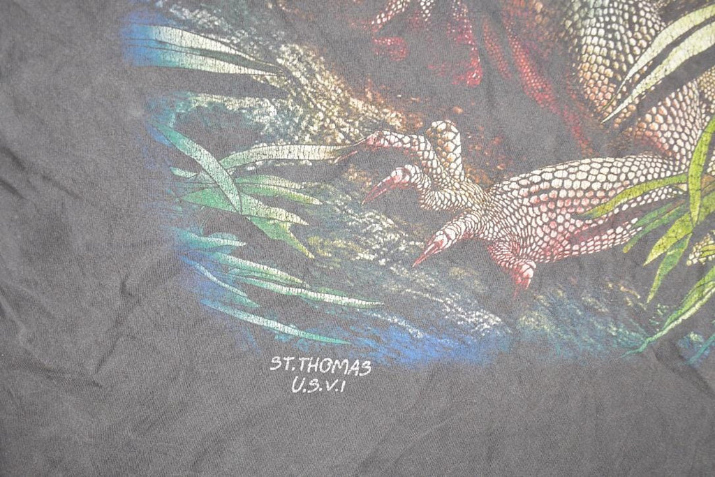 Vintage 1990s St Thomas Iguana FAB Souvenir Travel T-Shirt Men's M