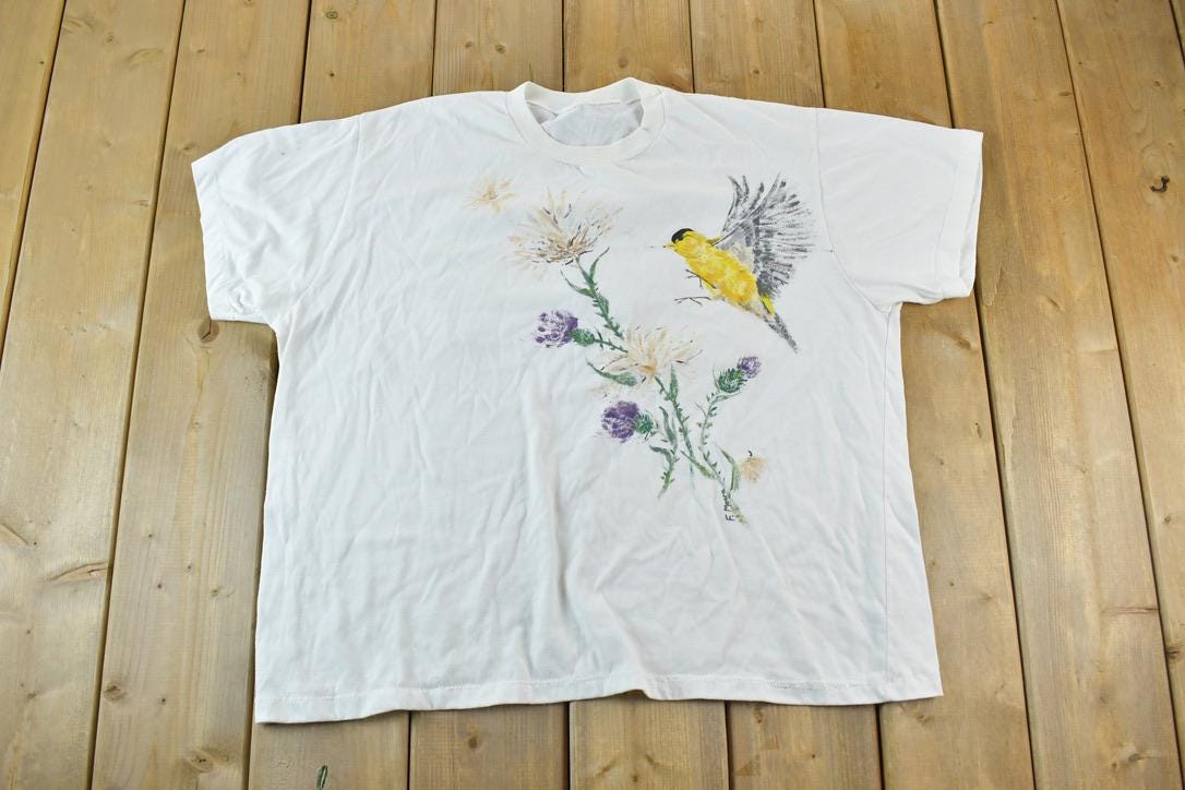 Vintage 1990s Yellowbird Souvenir Single Stitch Graphic Print T-Shirt