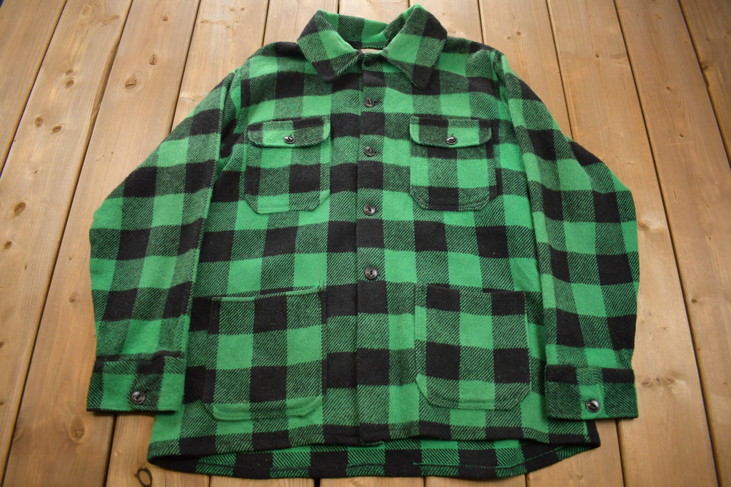 Vintage 1980s Regent Plaid Button Up Jacket