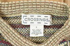Vintage 1990s Crossings Abstract Pattern Knit Crewneck Sweater