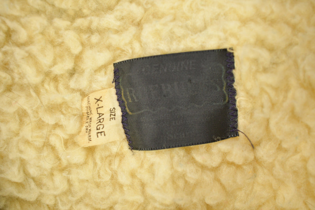 Vintage 1980s Roebucks By Sears Fleece Lined Denim Button Up Vest