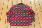 Vintage 1960s Champion Button Up Plaid Flannel Trucker Shirt Men's Small