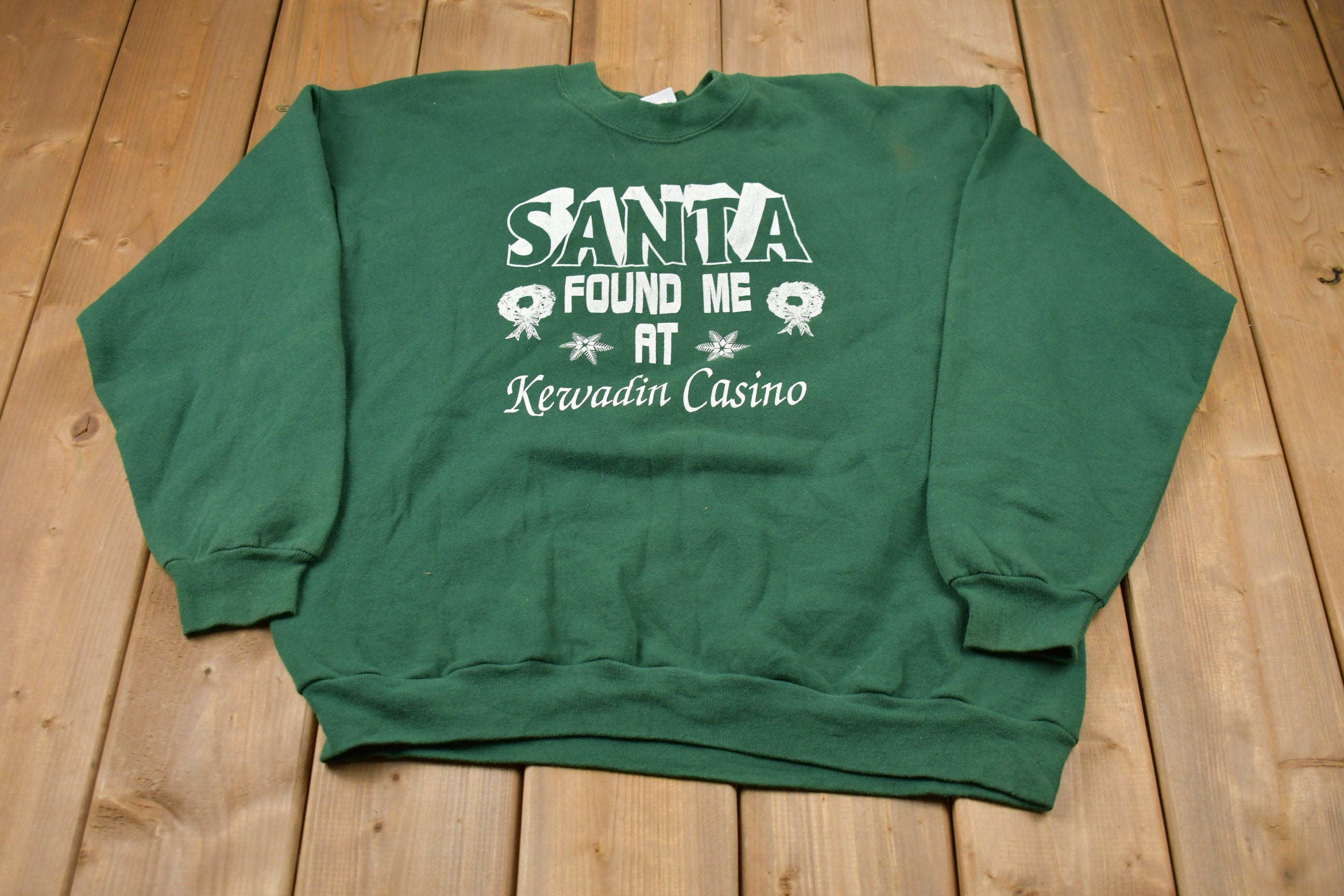 Vintage 1990s Lee Made In USA Santa Funny Quote Christmas Sweater